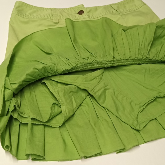 Metro style skirt| green scallop short/skirt ruffle layer embroidery Hem skirt 8 - Picture 6 of 10
